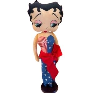 Betty Boop 1983 Patriotic Plush Rag Doll 18 Inch
